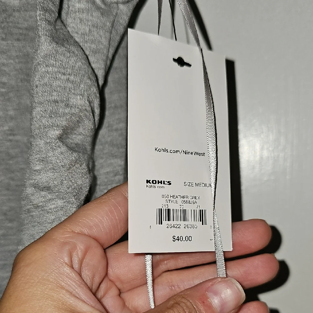 Nine West Asymmetrical Gray Dress - Picture 3 of 4